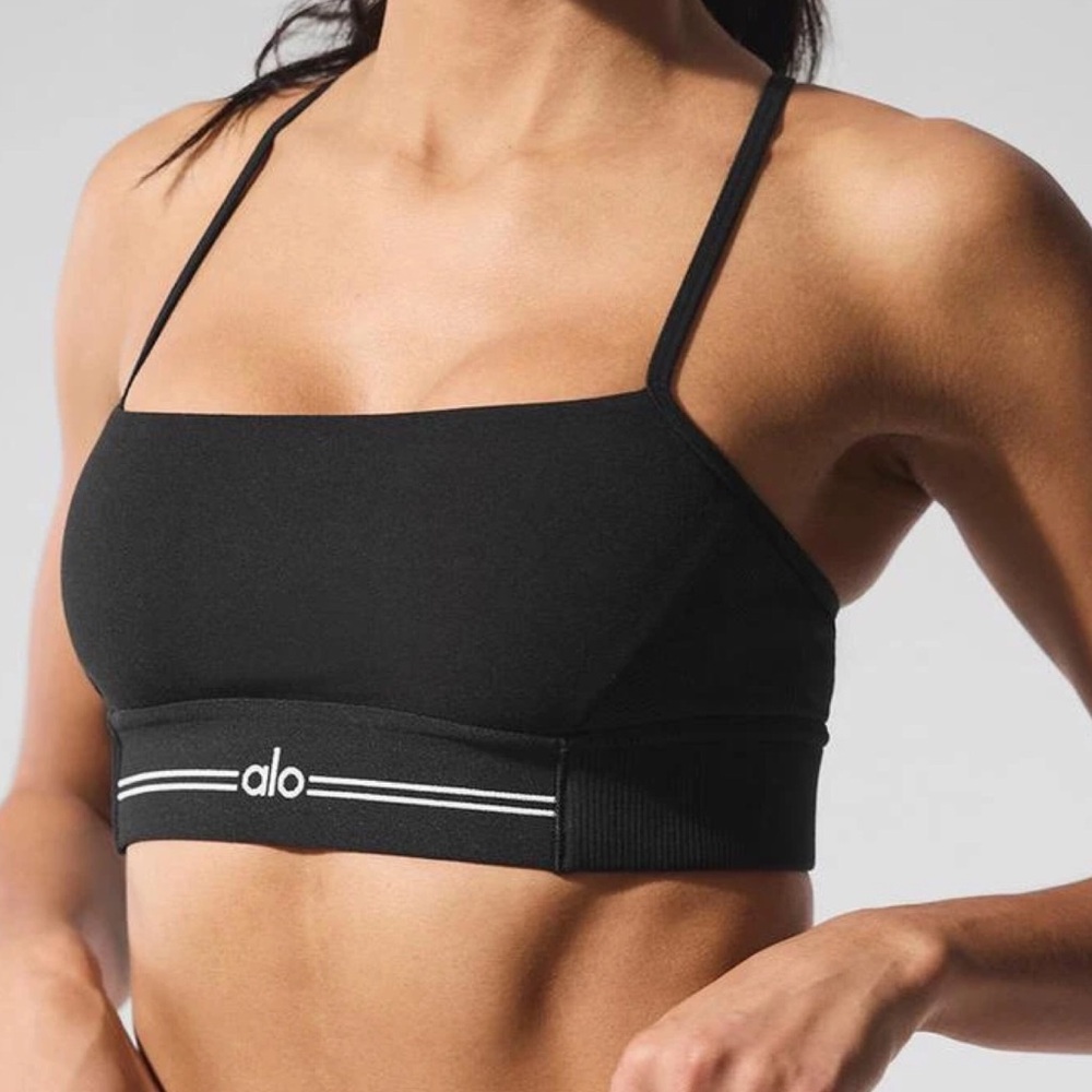 Alo Yoga Alosoft Relay Bra Black/White XS - Picture 1 of 7